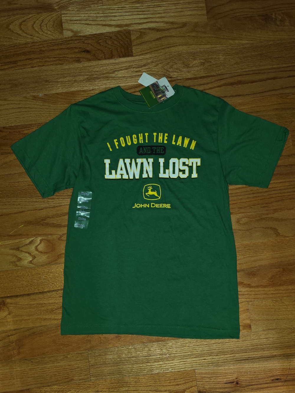 John Deere Genuine Fought The Lawn Licensed Short Sleeve Shirt • New • Size M
